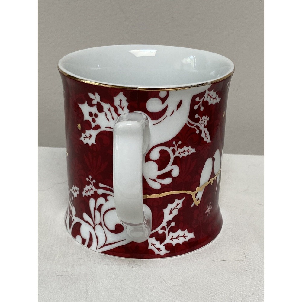 2010 Starbucks Mug Designed by Rosanna Birds Branch Gold 12oz Holiday - Picture 4 of 9